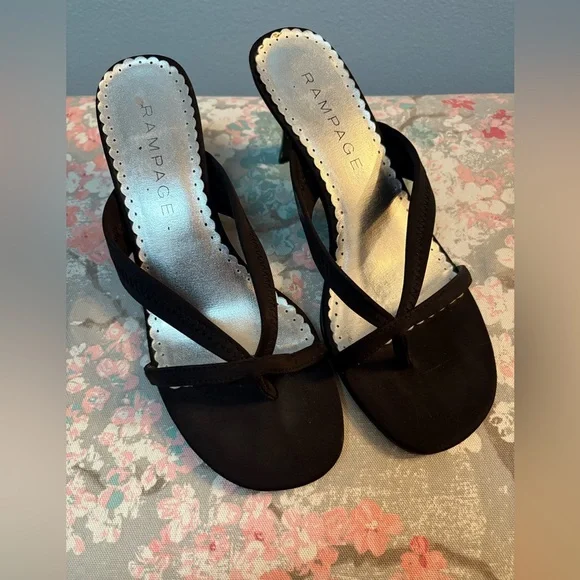 Rampage Madison Black Strappy Women’s Heeled Sandals - Picture 1 of 5
